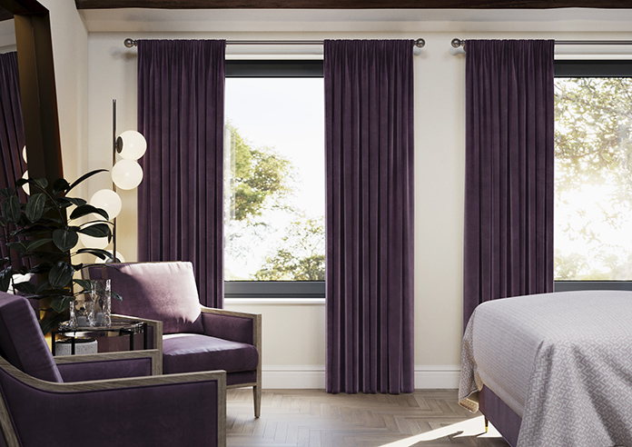 Odessa Velvet, Aubergine - Made to Measure Curtains - Image 3